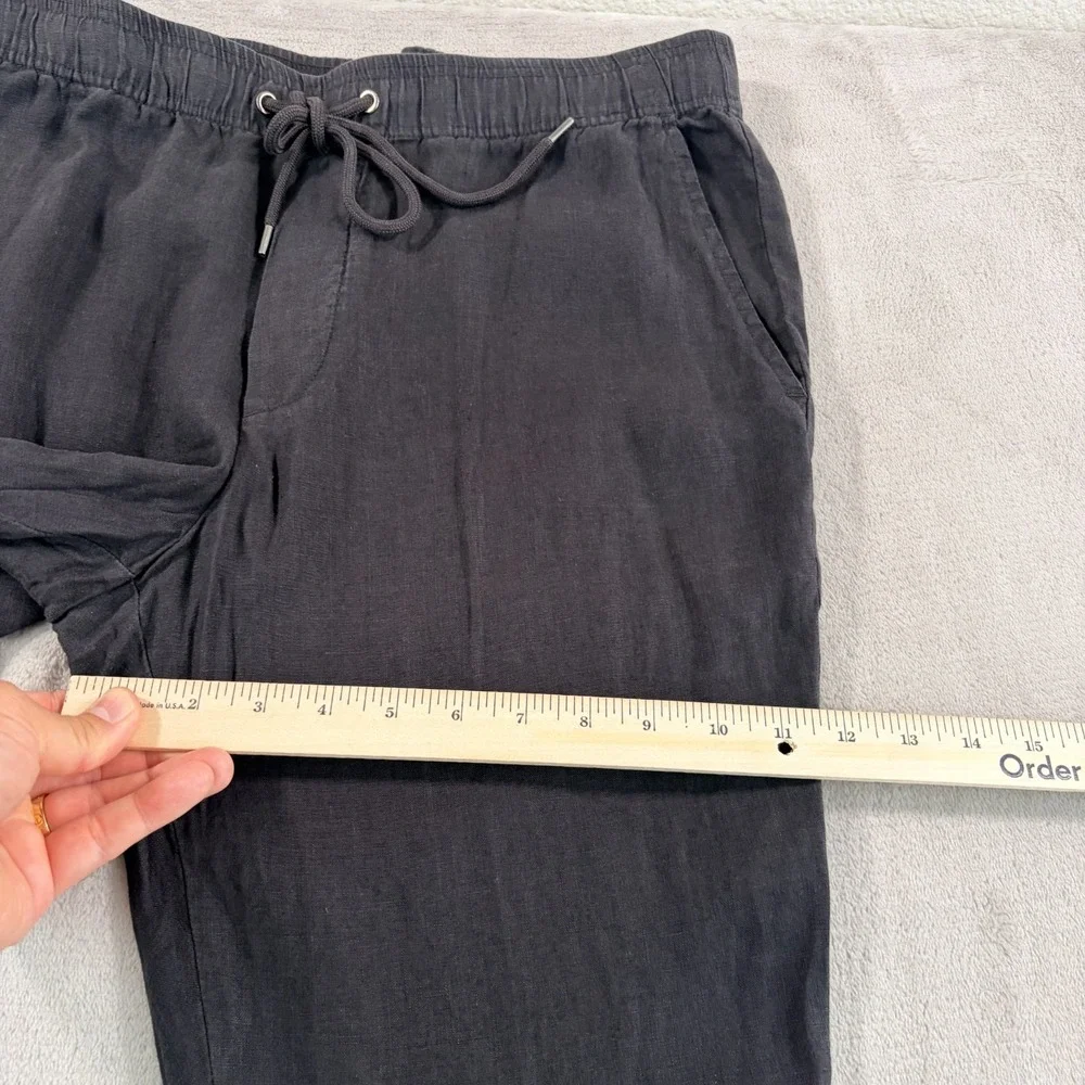JAMES PERSE Lightweight 100% Linen Pants in Black Men Small Fits 34x31 NWT $295